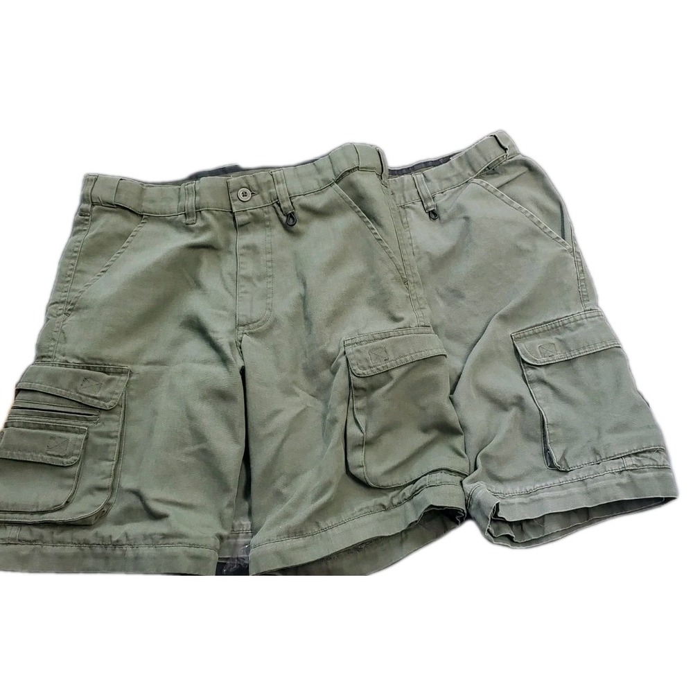 Lot Of 2 Boy Scouts of America‎ Uniform Shorts Green Cargo Pockets Size 14 Youth